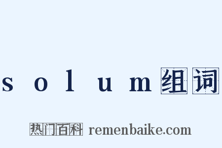 solum组词是什么意思的图片